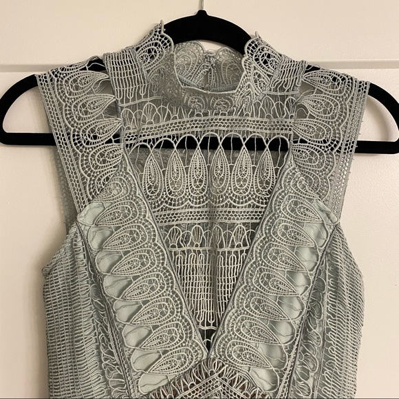 Authentic Self-Portrait Mint Teardrop Lace Dress - Picture 13 of 16